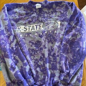KANSAS K-STATE BLEACHED CREWNECK